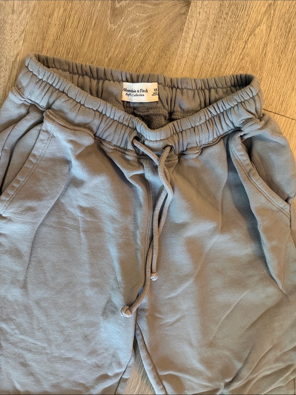Abercrombie & Fitch Kids Light Gray Drawstring Joggers